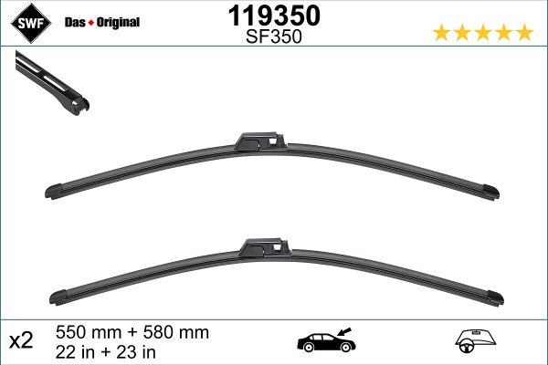 Lamela stergator AUDI A4 B7 Cabriolet (8HE) 3.0 TDI quattro diesel 233 cai SWF 119350
