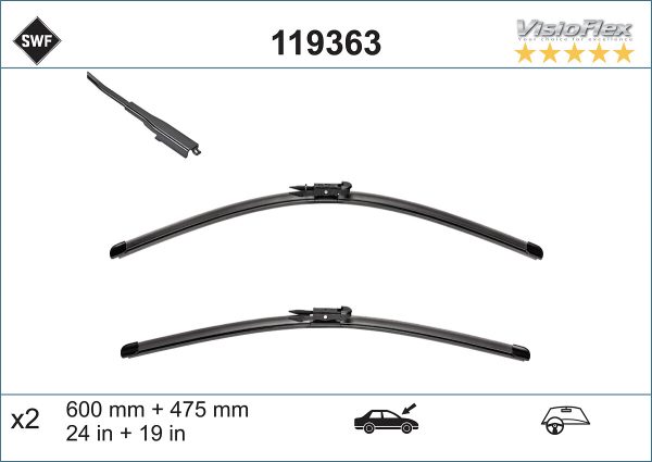 Lamela stergator AUDI A3 (8P1) 1.2 TSI benzina 105 cai SWF 119363