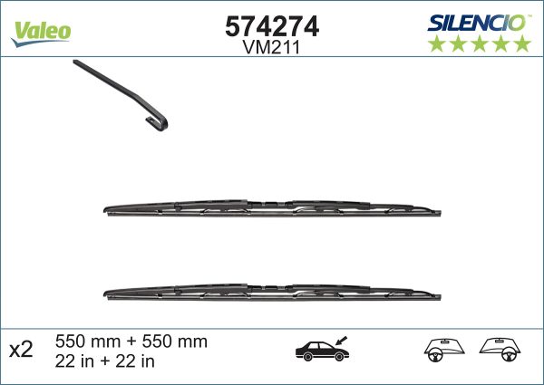 Lamela stergator AUDI A4 B6 Avant (8E5) 2.5 TDI quattro diesel 180 cai VALEO 574274