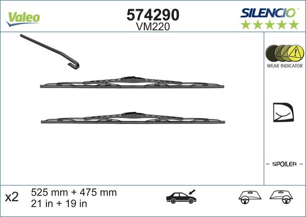 Lamela stergator AUDI A3 (8L1) 1.9 TDI diesel 100 cai VALEO 574290