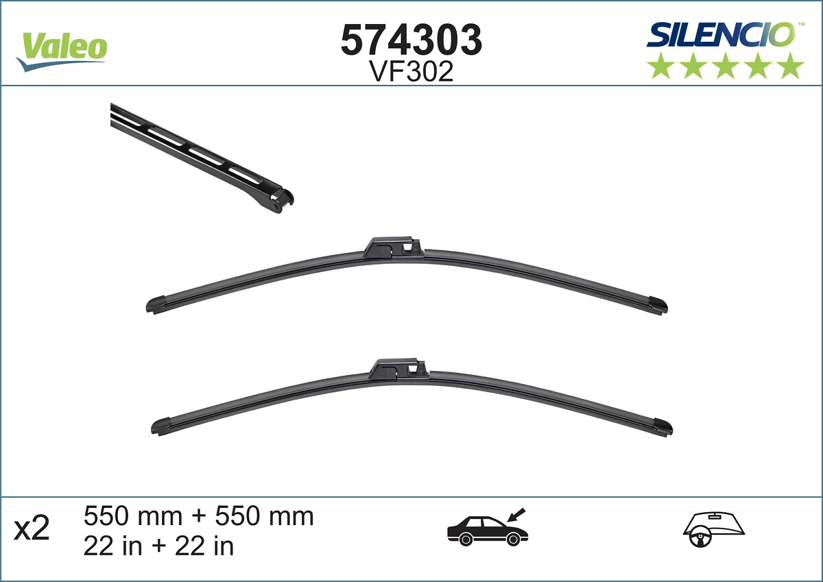Lamela stergator AUDI A4 B6 (8E2) 1.8 T quattro benzina 170 cai VALEO 574303