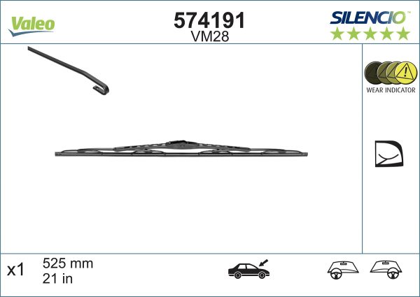 Lamela stergator AUDI A4 B5 Avant (8D5) S4 quattro benzina 265 cai VALEO 574191