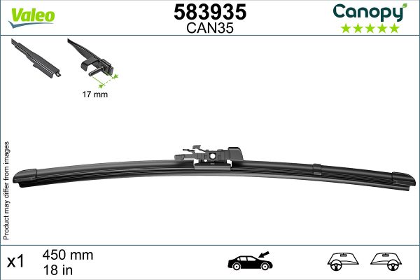 Lamela stergator AUDI A3 Cabriolet (8P7) 1.4 TFSI benzina 125 cai VALEO 583935
