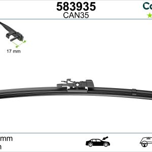 Lamela stergator AUDI A3 Cabriolet (8P7) 2.0 TFSI benzina 200 cai VALEO 583935