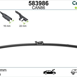 Lamela stergator AUDI A3 Sportback (8VA, 8VF) 2.0 TDI diesel 110 cai VALEO 583986