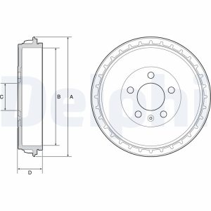 Tambur frana DELPHI BF564