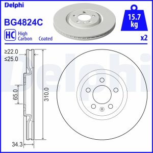 Disc frana DELPHI BG4824C
