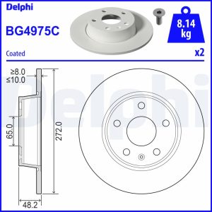 Disc frana DELPHI BG4975C