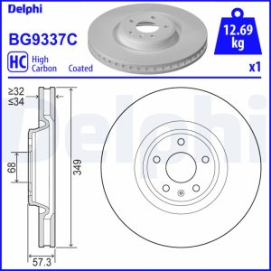 Disc frana DELPHI BG9337C