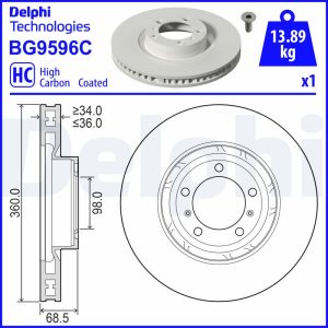 Disc frana DELPHI BG9596C