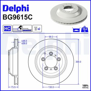 Disc frana DELPHI BG9615C