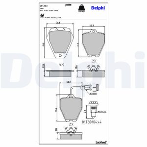 Set placute frana DELPHI LP1463