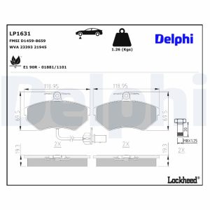 Set placute frana DELPHI LP1631