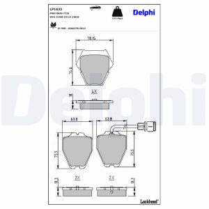 Set placute frana DELPHI LP1633