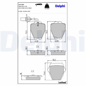 Set placute frana DELPHI LP1703