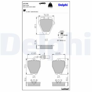 Set placute frana DELPHI LP1760