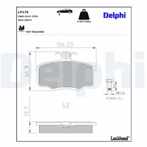 Set placute frana DELPHI LP179