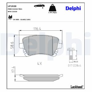 Set placute frana DELPHI LP1920