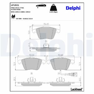 Set placute frana DELPHI LP1921