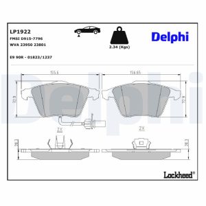 Set placute frana DELPHI LP1922