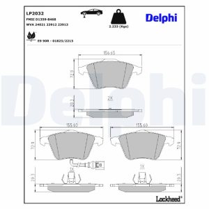 Set placute frana DELPHI LP2032