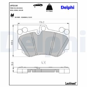 Set placute frana DELPHI LP2116