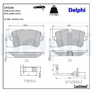 Set placute frana DELPHI LP2226