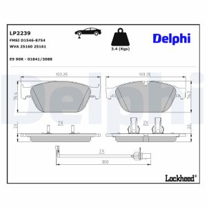 Set placute frana DELPHI LP2239