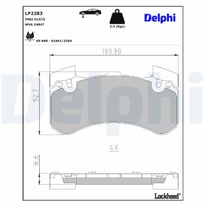 Set placute frana DELPHI LP2283