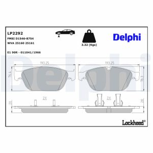 Set placute frana DELPHI LP2292