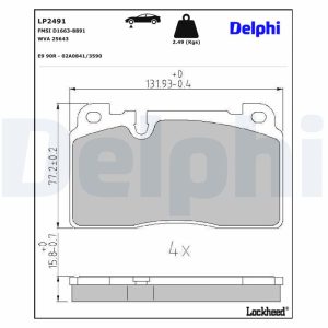 Set placute frana DELPHI LP2491