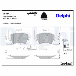 Set placute frana DELPHI LP3141