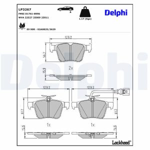 Set placute frana DELPHI LP3267