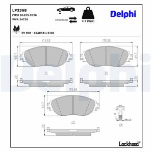 Set placute frana DELPHI LP3368