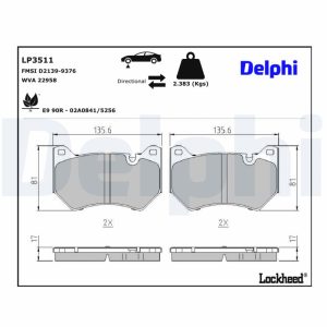 Set placute frana DELPHI LP3511