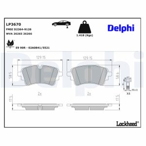 Set placute frana DELPHI LP3670