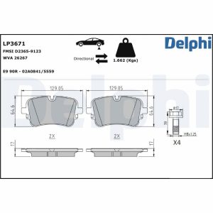 Set placute frana DELPHI LP3671