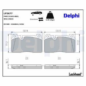 Set placute frana DELPHI LP3677