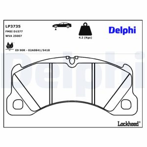 Set placute frana DELPHI LP3735