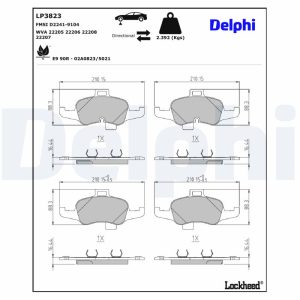 Set placute frana DELPHI LP3823
