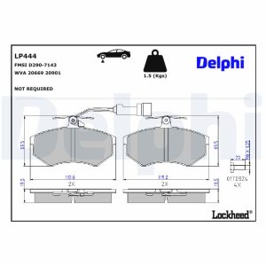 Set placute frana DELPHI LP444