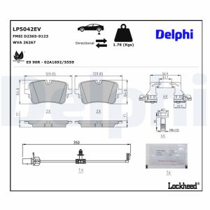 Set placute frana DELPHI LP5042EV