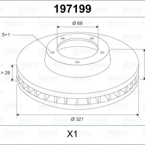 Disc frana VALEO 197199 – AUDI | AutoRival