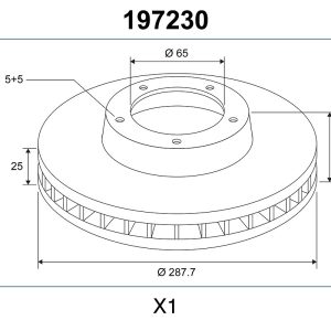 Disc frana VALEO 197230 – AUDI | AutoRival