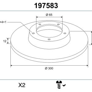 Disc frana VALEO 197583 – AUDI | AutoRival