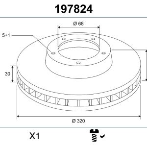 Disc frana VALEO 197824 – AUDI | AutoRival
