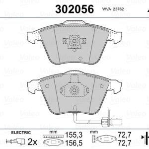 Set placute frana VALEO 302056 – AUDI | AutoRival