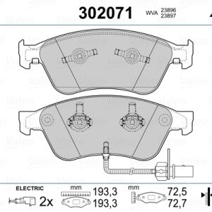 Set placute frana VALEO 302071 – AUDI | AutoRival