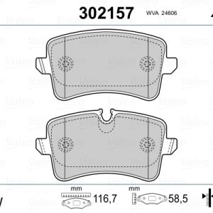 Set placute frana VALEO 302157 – AUDI | AutoRival