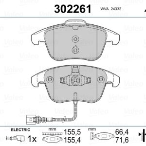 Set placute frana VALEO 302261 – AUDI | AutoRival
